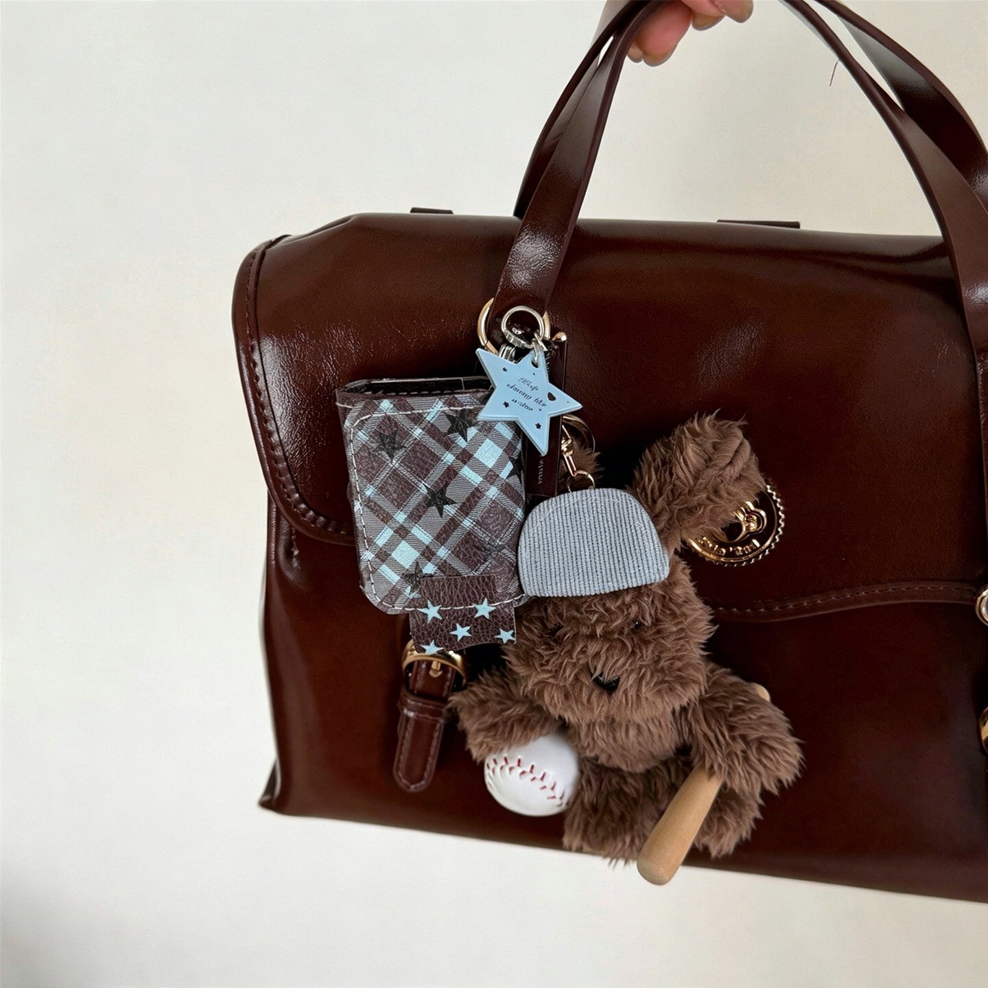 Plaid / Leopard Star Leather AirPods Case