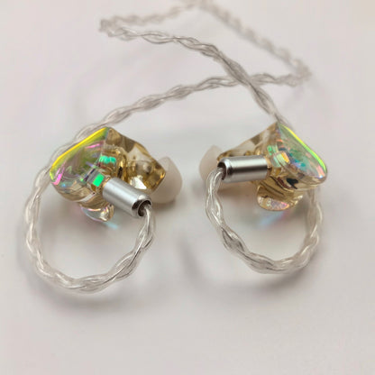 Iridescent Resin Wired In Ear Headphones,  Optional Mic & Type-C Plug for Daily Music Calls