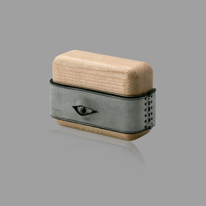 Wood & Leather AirPods Case with Handmade Eye Detail
