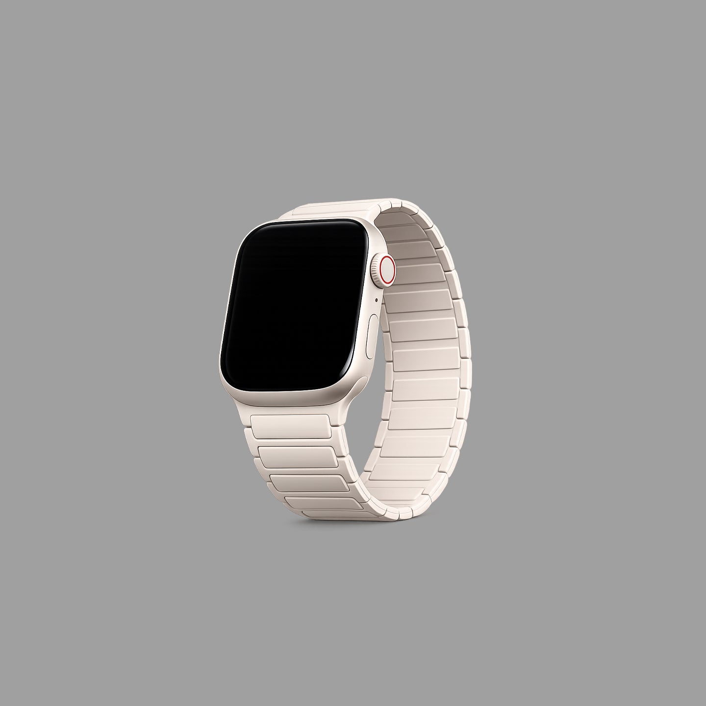 Magnetic Silicone Link Watch Band for Apple Watch, Strong Auto-Attach Sport Strap for iWatch