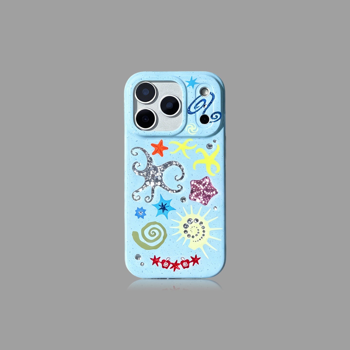 Ocean & Beach Themed iPhone Case with Beaded Strap & Charm