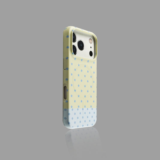 ライトカラースター＆水玉模様 iPhoneケース