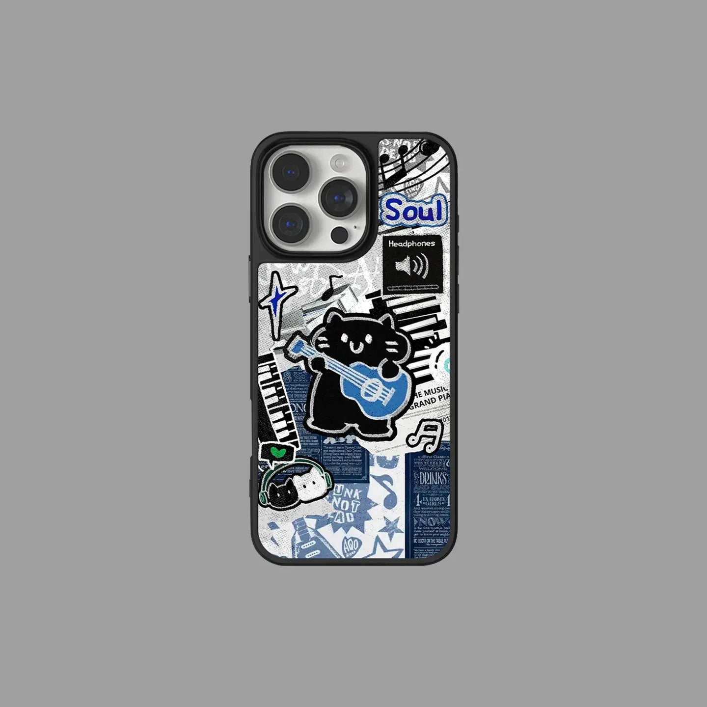 Rock Cat Music Series iPhone Case|Magnetic Compatibility SEACASE