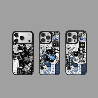Rock Cat Music Series iPhone Case|Magnetic Compatibility SEACASE