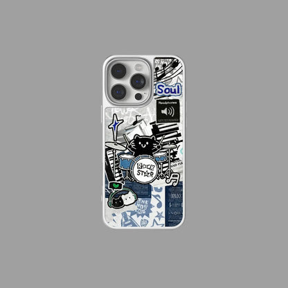 Rock Cat Music Series iPhone Case|Magnetic Compatibility SEACASE