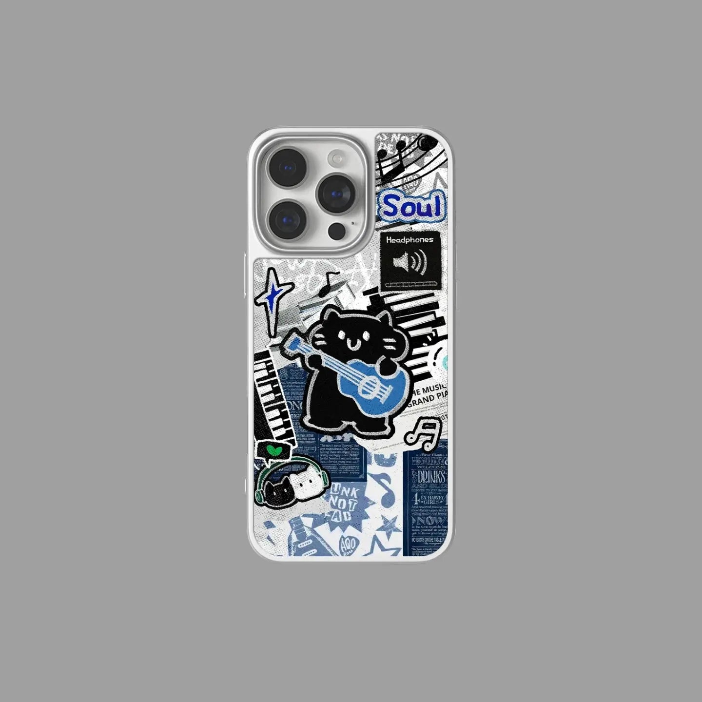 Rock Cat Music Series iPhone Case|Magnetic Compatibility SEACASE