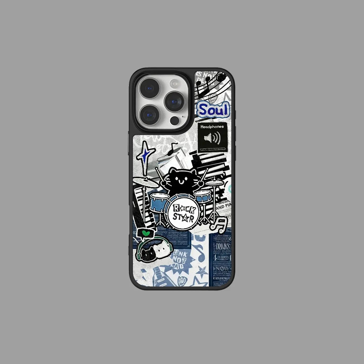 Rock Cat Music Series iPhone Case|Magnetic Compatibility SEACASE