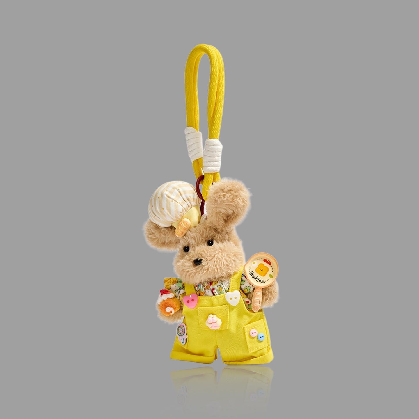かわいいデザート犬/くまぬいぐるみキーホルダー、ふわふわバッグチャームカーペンダント