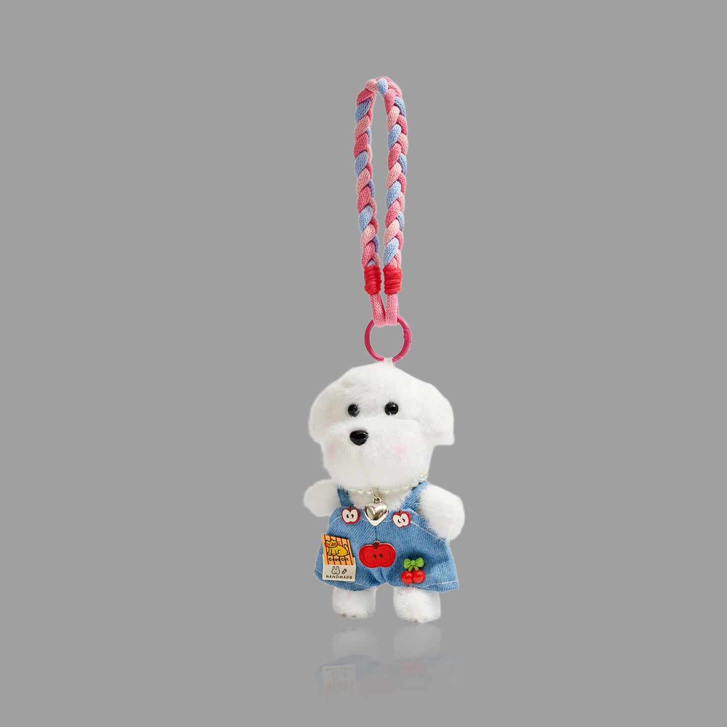 かわいいデザート犬/くまぬいぐるみキーホルダー、ふわふわバッグチャームカーペンダント