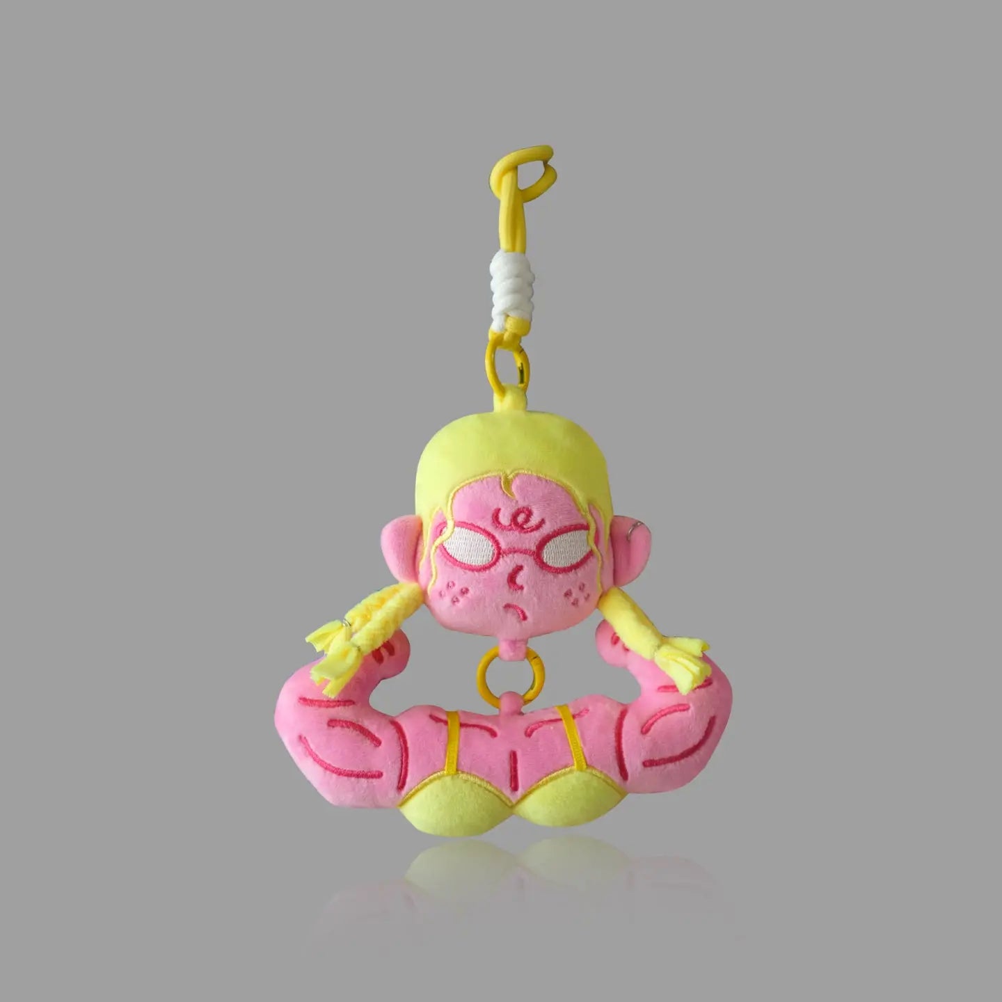 Muscle Fitness Girl Plush Keychain, Funny Bag Charm, Bestie Gift SEACASE