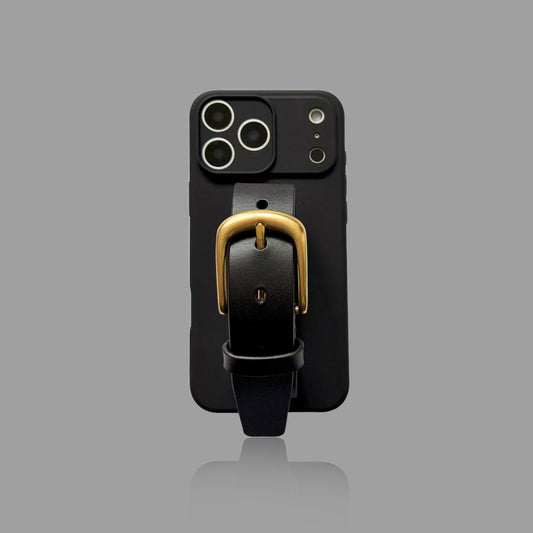 Leather Wristband iPhone Case, Adjustable Strap Shockproof Silicone Cover for iPhone