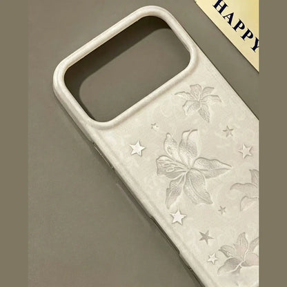 Elegant White Laser Lily iPhone Case SEACASE