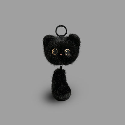 しっぽが動く、ふわふわかわいい猫のぬいぐるみキーホルダー