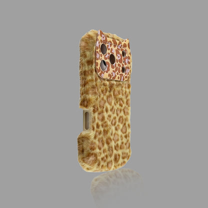 Fuzzy Fall-Winter Leopard Print iPhone Case