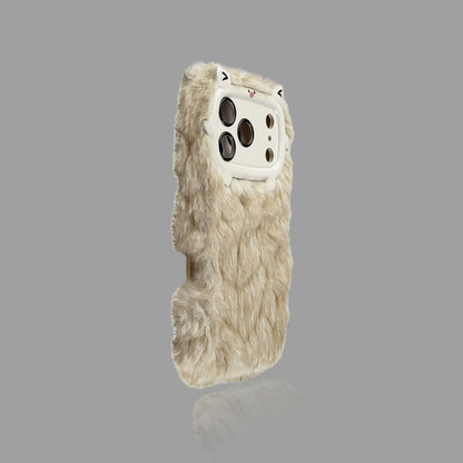 Fuzzy Fall-Winter Leopard Print iPhone Case