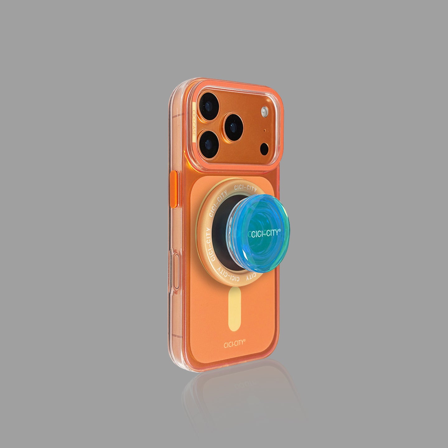 虹色に輝くマカロン iPhone ケース - MagSafe 対応