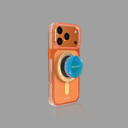 虹色に輝くマカロン iPhone ケース - MagSafe 対応