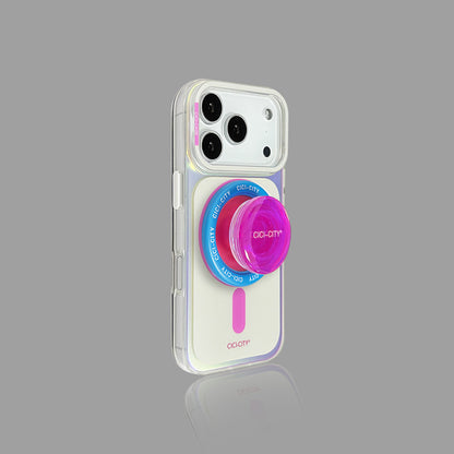 虹色に輝くマカロン iPhone ケース - MagSafe 対応