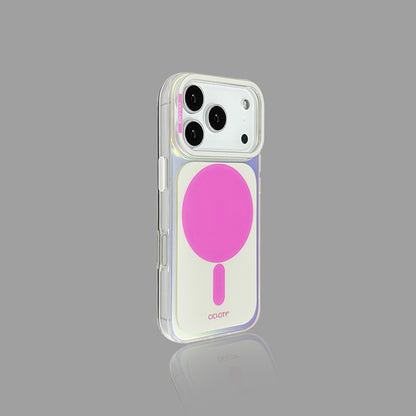 虹色に輝くマカロン iPhone ケース - MagSafe 対応