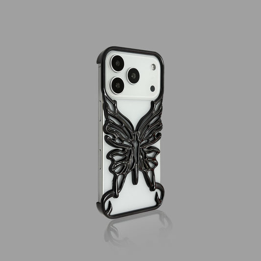 Premium Electroplated Hollow Butterfly iPhone Case