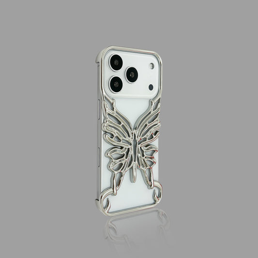 Premium Electroplated Hollow Butterfly iPhone Case