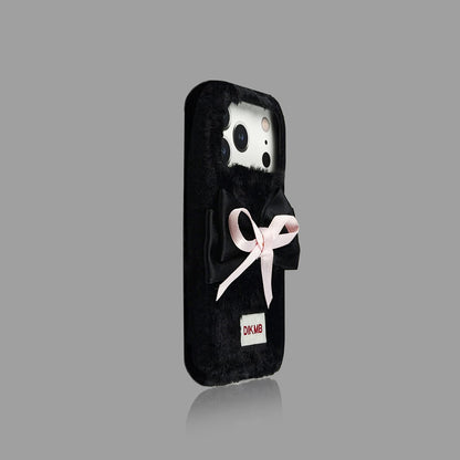 かわいいリボンのぬいぐるみiPhoneケース