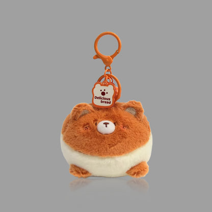 かわいいぬいぐるみパンくまのキーホルダー＆バッグチャーム