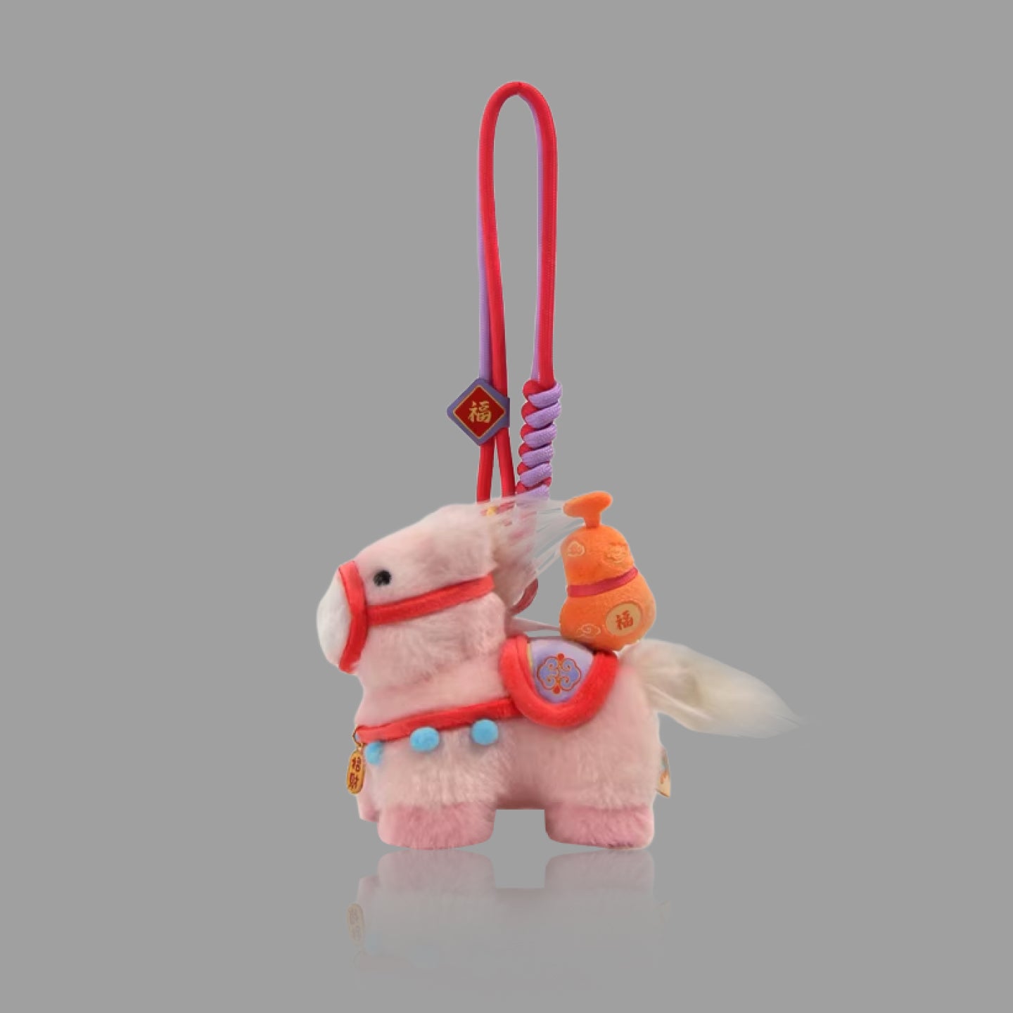 午年マスコットぬいぐるみペンダント（幸運と富）