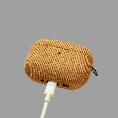 コーデュロイ AirPods ケース（メタルフック付き）