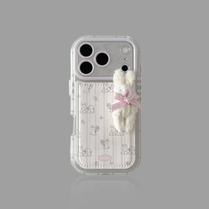 Cute 3D Bow Rabbit iPhone Case Sweet Style SEACASE