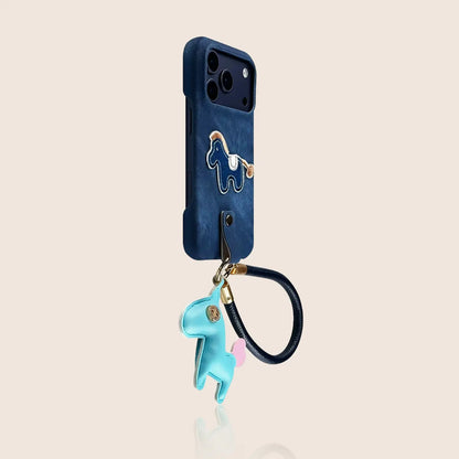 Embroidered Pony iPhone Case with Leather Pony Charm SEACASE