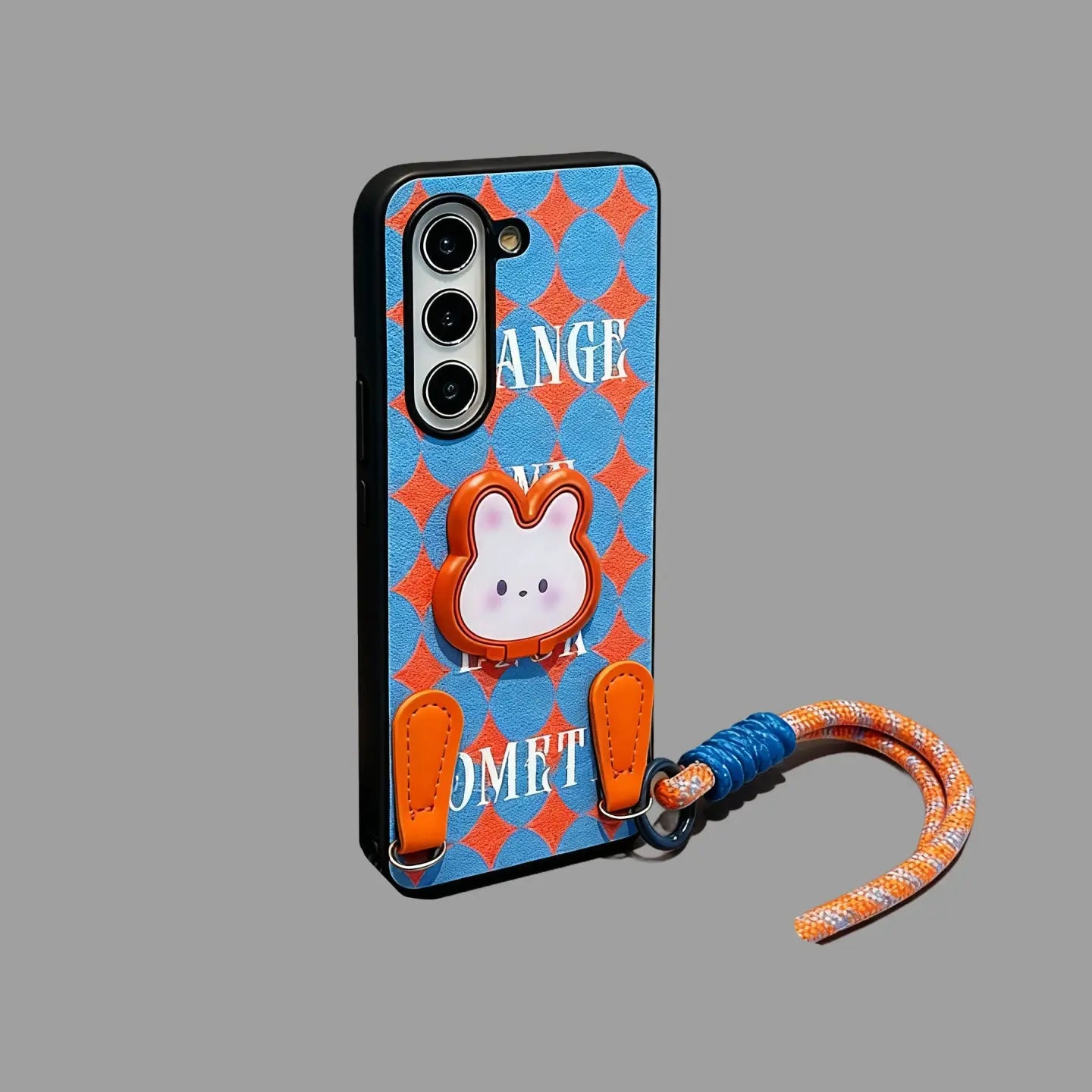 Orange & Blue Plaid Phone Case for Samsung Z Fold seaart