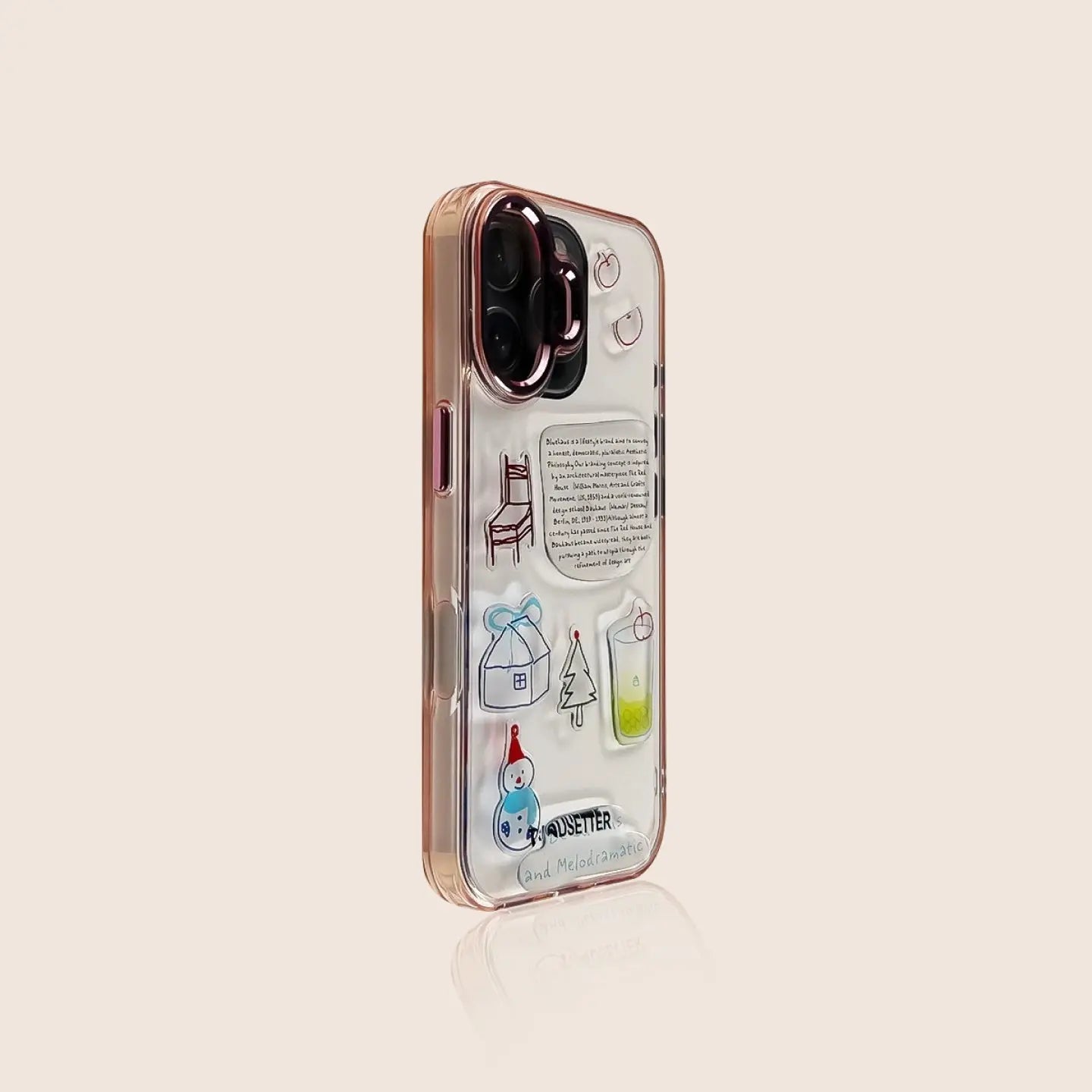 Clear iPhone Case with Snowman Design 12~17 我的商店