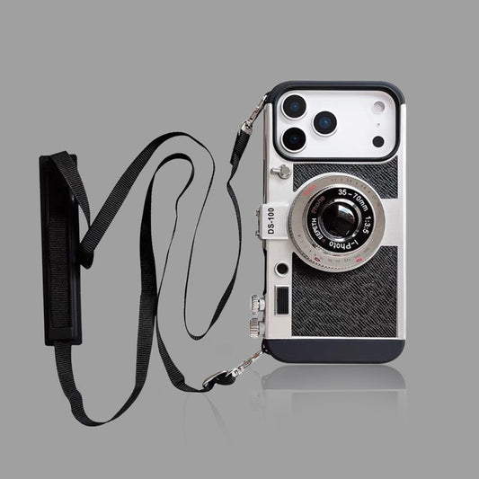 Retro Camera Strap Case for iPhone – Vintage Style with Detachable Strap