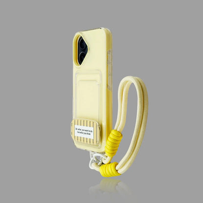 iPhone Foldable Mirror Stand Case with Built-in Card Holder & Lanyard 我的商店