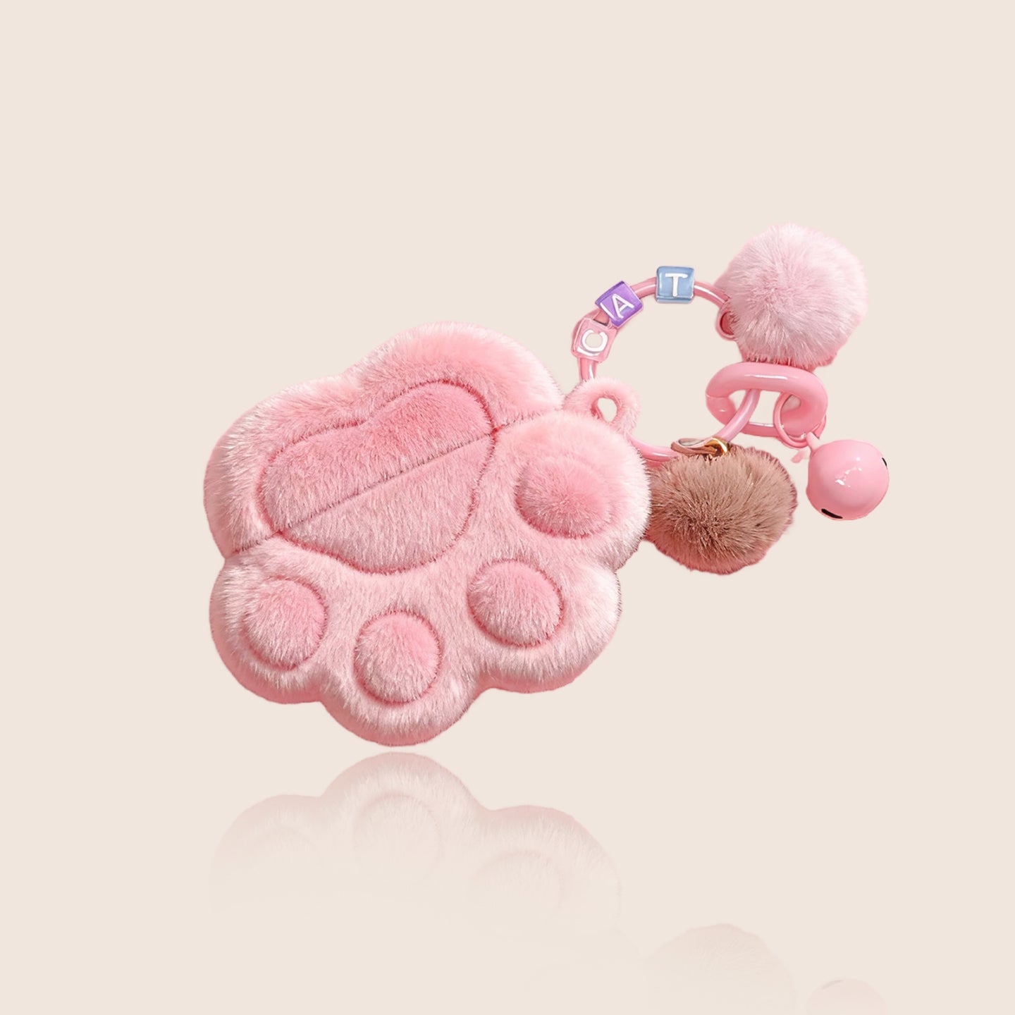 AirPods保護ケース用のピンクの猫の爪のデザイン