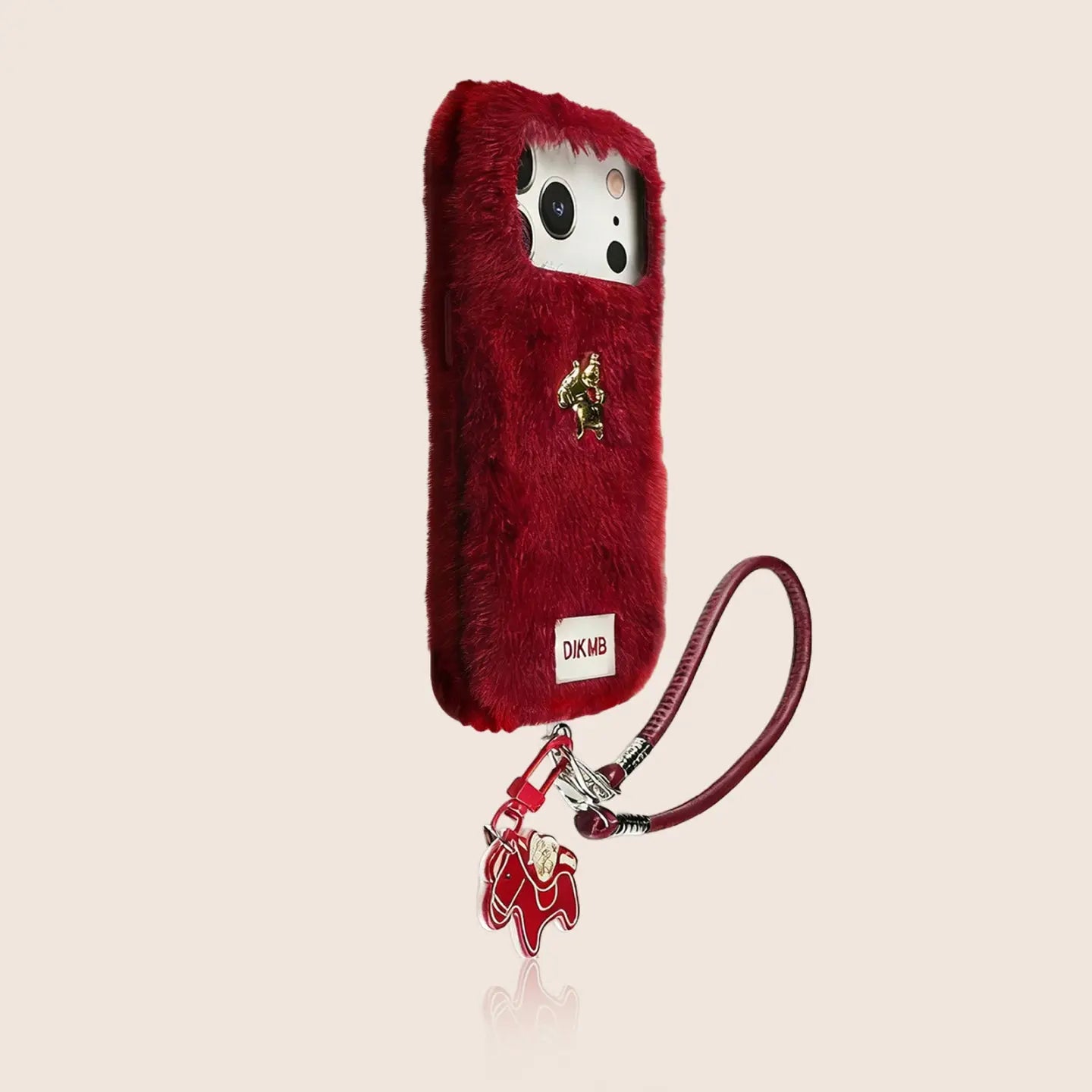Red Fluffy Plush iPhone Case – Cute Pony SEACASE
