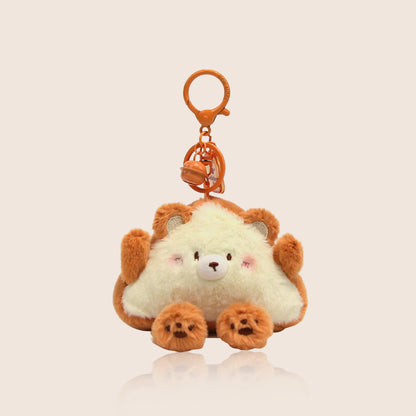 かわいいぬいぐるみパンくまのキーホルダー＆バッグチャーム