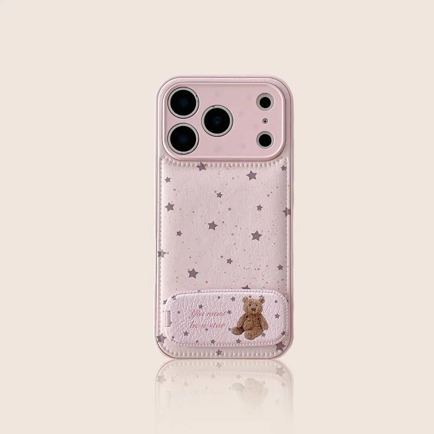 Star Print Leather iPhone Case with Animal Pattern Stand SEACASE