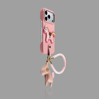 Embroidered Pony iPhone Case with Leather Pony Charm SEACASE