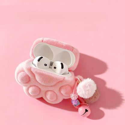 AirPods保護ケース用のピンクの猫の爪のデザイン