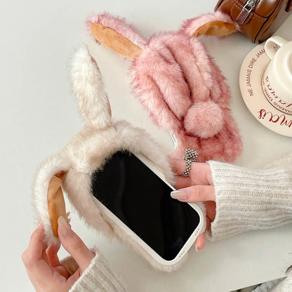 Plush Bunny iPhone Case Sweet Healing Style SEACASE