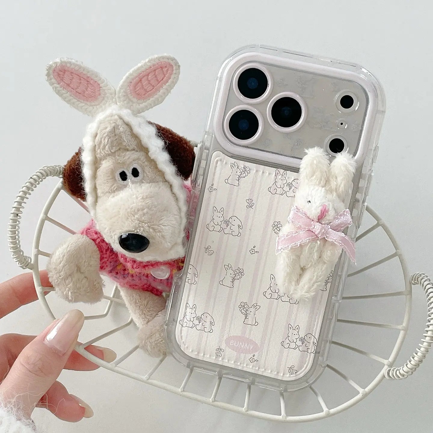 Cute 3D Bow Rabbit iPhone Case Sweet Style SEACASE