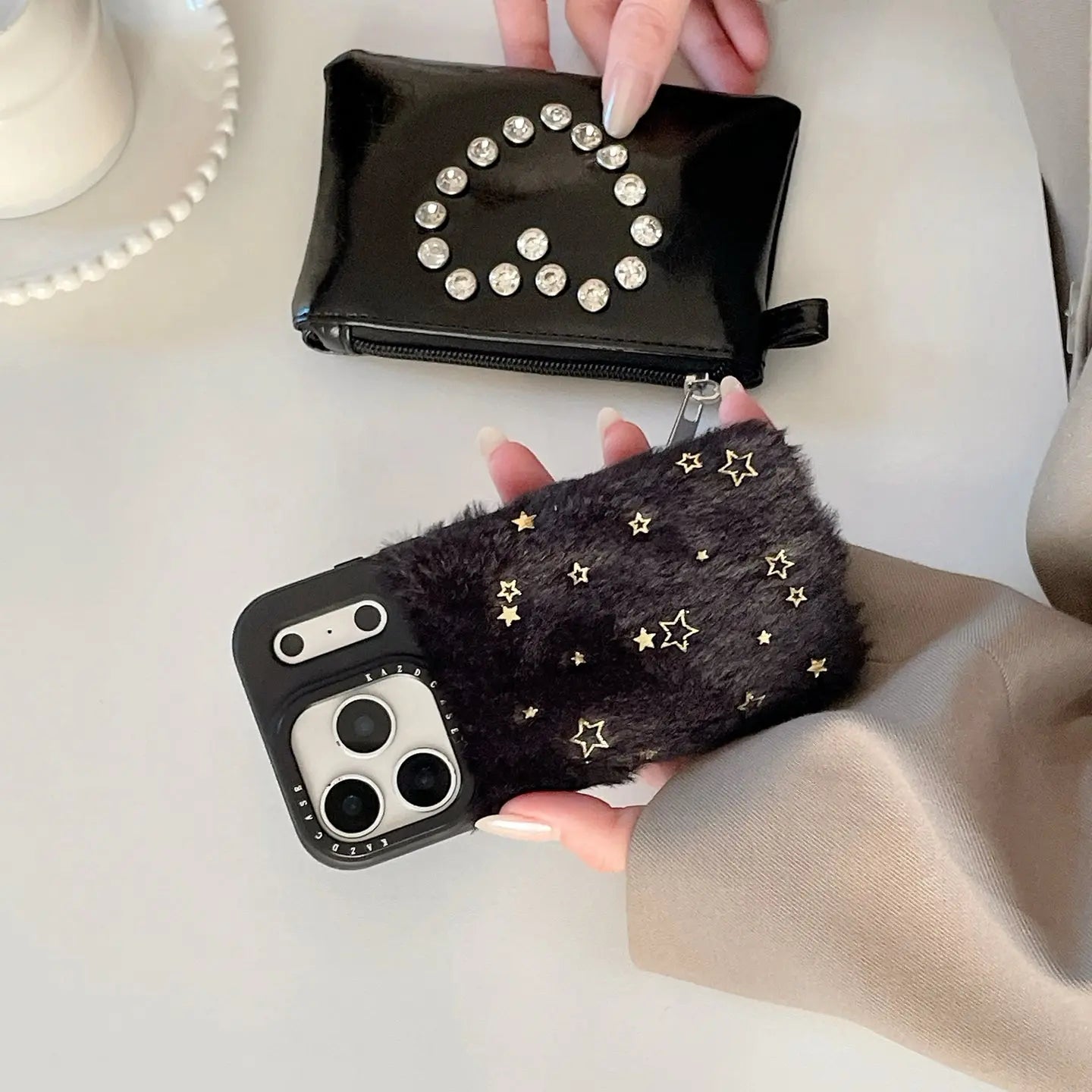Plush Star iPhone Case Soft Silicone Frame Hard Back SEACASE