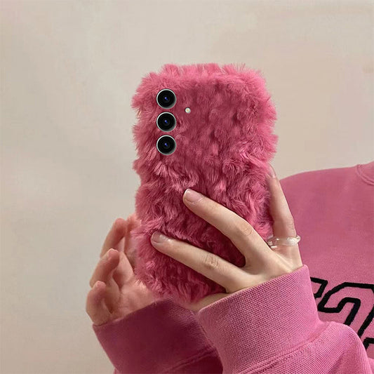 Magenta Pink Fluffy Case for Samsung Galaxy S-Series
