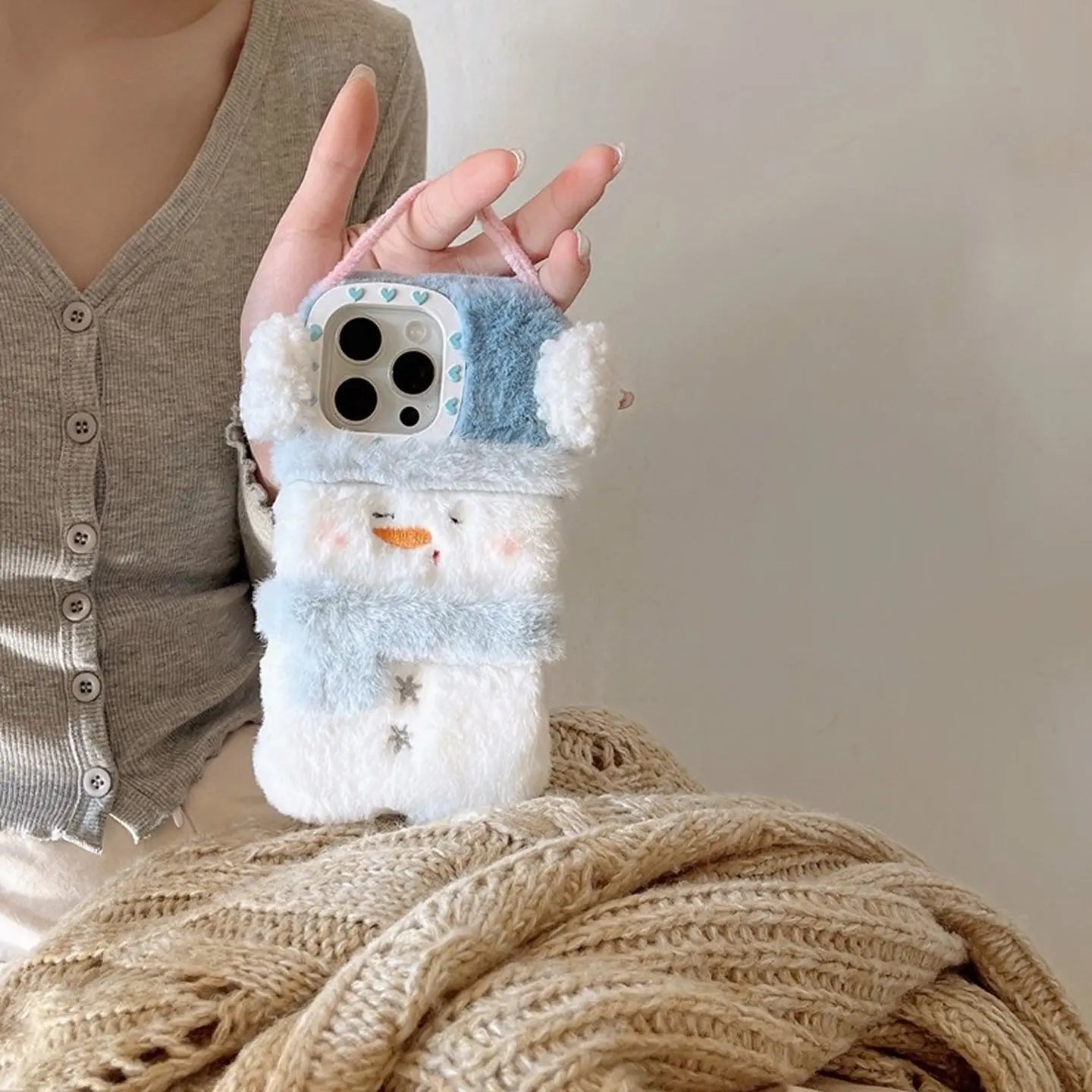Cute Cozy Snowman iPhone Case SEACASE