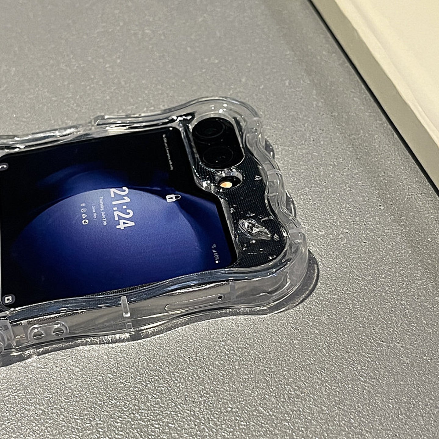 Glamorous Flip Phone Case - Sparkling Star & Heart Design