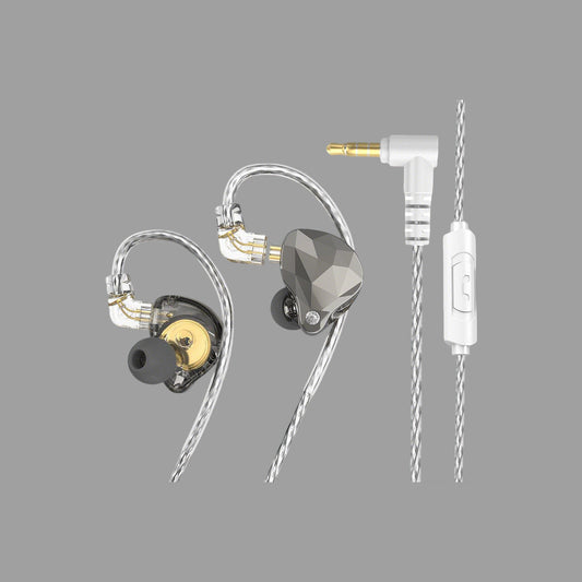 Electroplated Surface Wired Over-Ear Earphones, In-Ear Headphones with Mic, Type-C & 3.5mm Plug, 1.2m/2.5m Cord for Daily Music Calls Gaming