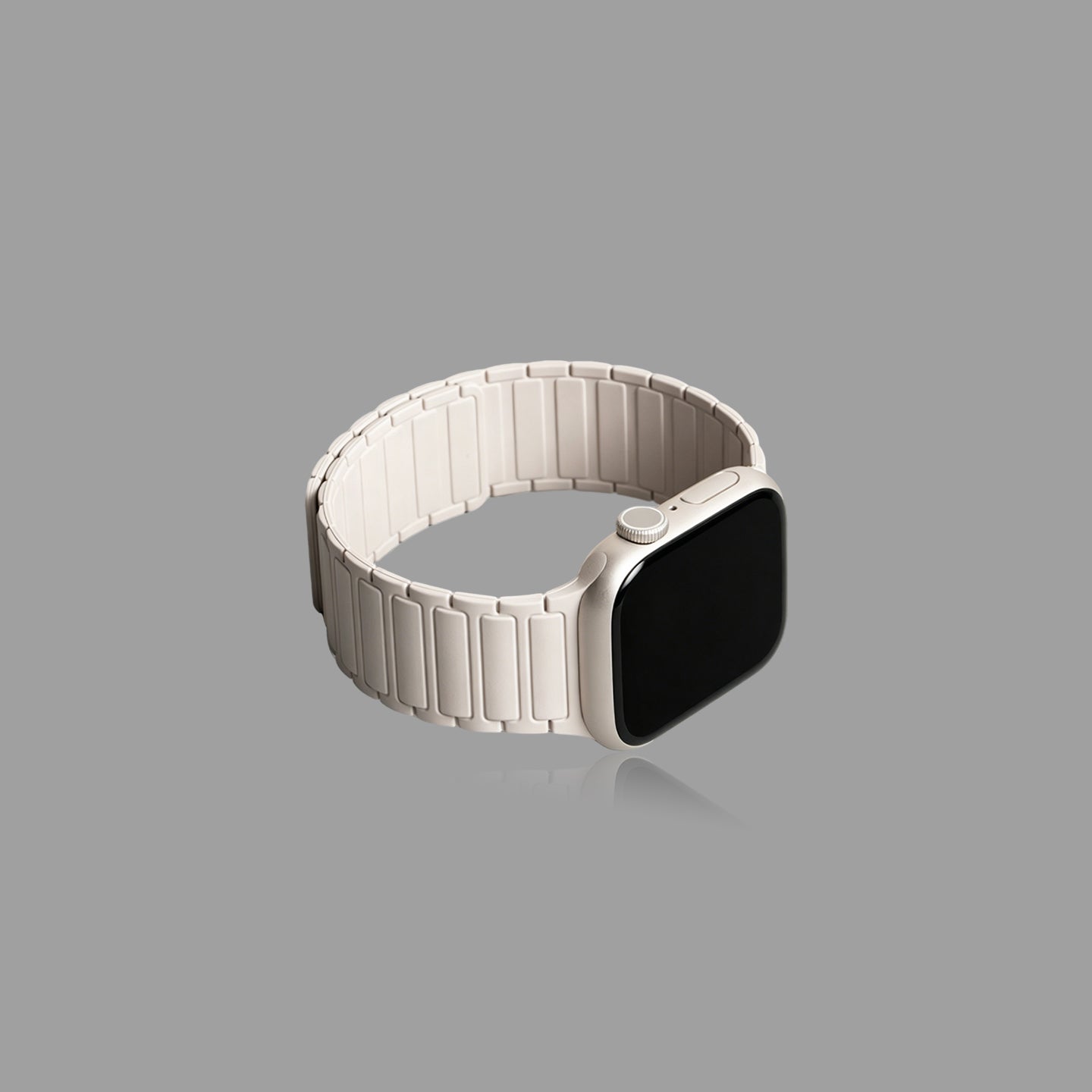 Magnetic Silicone Link Watch Band for Apple Watch, Strong Auto-Attach Sport Strap for iWatch