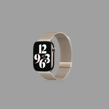 Dual Magnet Milanese Loop Watch Band for Apple Watch, Ultra Thin Breathable Stainless Steel Mesh Strap for iWatch